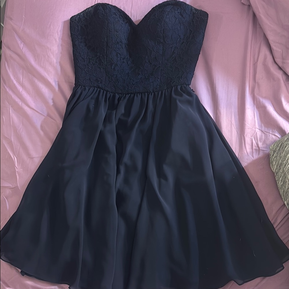 Elegant Strapless Black Dress